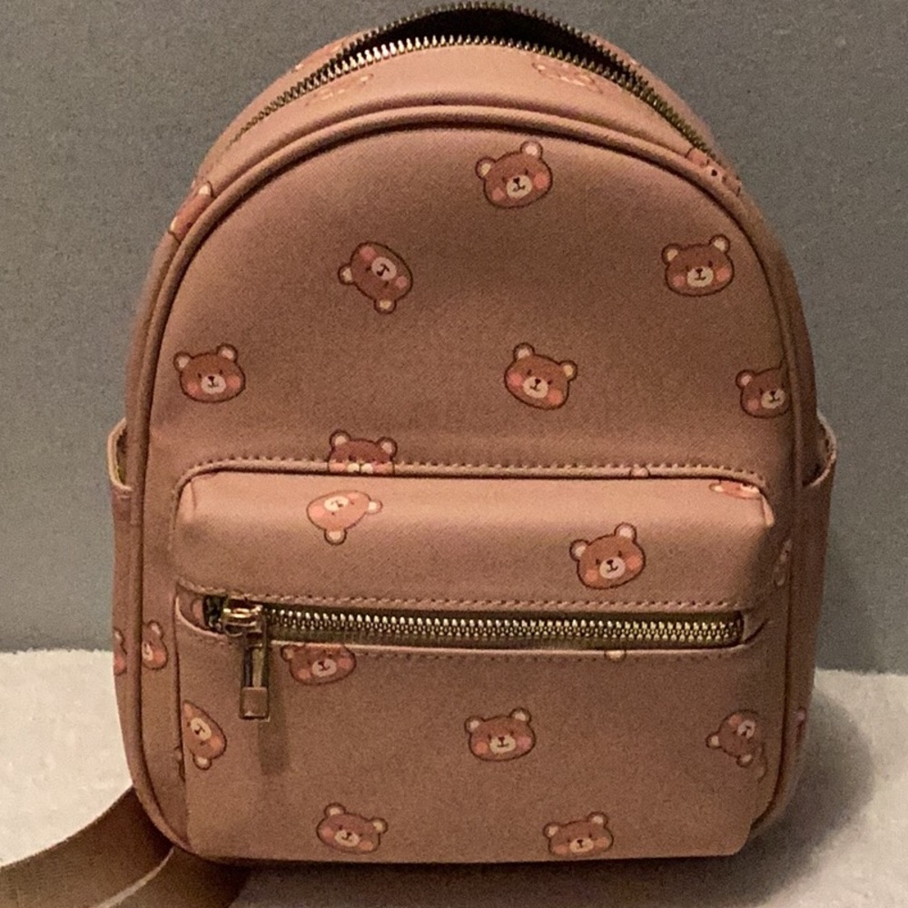Cute Bear Print Mini Backpack - Picture 2 of 15